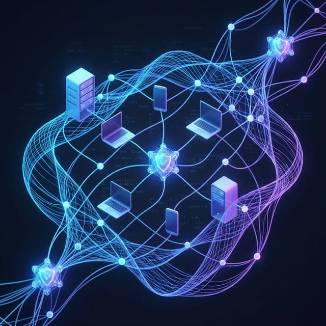 Network security diagram showing firewall and segmentation